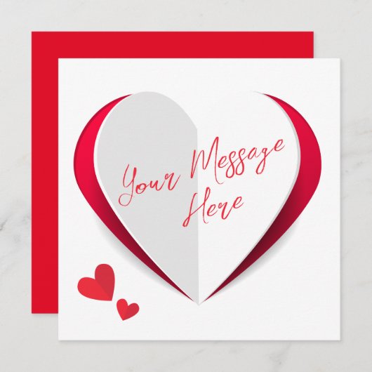 Valentine Niedlich Paper Hearts Script (Vorne/Hinten)
