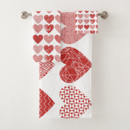 Valentine niedliche Liebe Badhandtuch Set