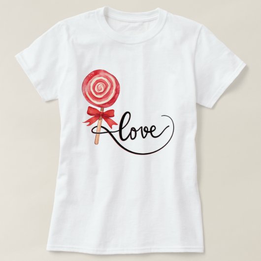 Valentine niedliche Liebe T-Shirt (Design vorne)