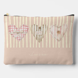 Valentine Niedliche personalisierte Herzen Retro r Zubehörtasche