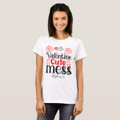 Valentine niedliche Schlamassel, lustiger Valentin T-Shirt (Vorne ganz)