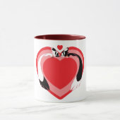 Valentine niedlicher Tiere Liebe Tasse (Zentrum)