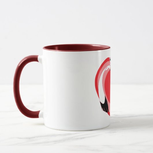 Valentine niedlicher Tiere Liebe Tasse (Links)