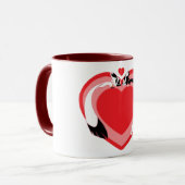 Valentine niedlicher Tiere Liebe Tasse (Vorderseite Links)