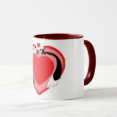 Valentine niedlicher Tiere Liebe Tasse (VorderseiteRechts)