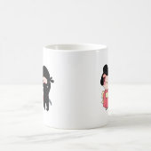 Valentine Ninja und Geisha Kaffeetasse (Mittel)