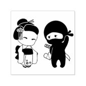 Valentine Ninja und Geisha Permastempel (Design)