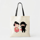 Valentine Ninja und Geisha Tragetasche (Vorne)
