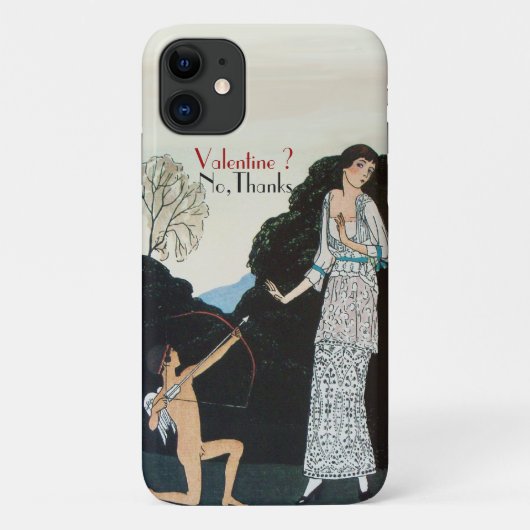 VALENTINE ? NO,THANKS /RETRO ANTI VALENTINE'S DAY Case-Mate iPhone HÜLLE (Rückseite)