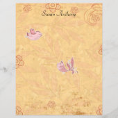 Valentine Not leidendes Niedliches Vogelpapier (Vorderseite)