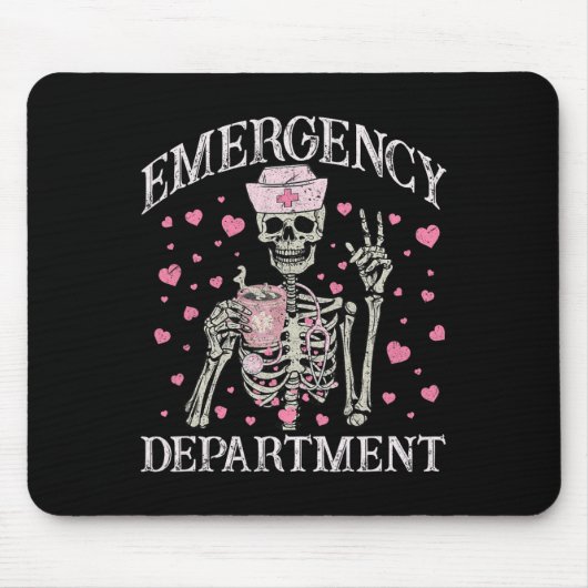 Valentine Notaufnahme Krankenschwester Notfallstat Mousepad (Vorne)