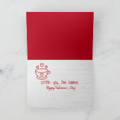 Valentine Note in Red Envelope Karte (Innenseite)