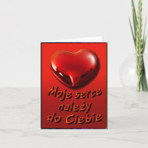 Valentine Notecard in Polish Feiertagskarte