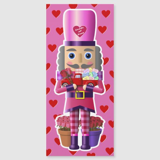 Valentine Nutcracker mit wenig Rotem LKW Magnetkarte (Vorderseite)