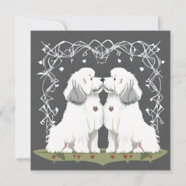 Valentine Old English Sheepdog Sweethearts Liebe Feiertagskarte