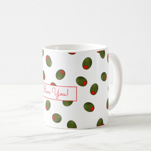 Valentine Olive Tasse (VorderseiteRechts)