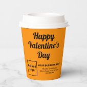 Valentine Orange Color Paper Cup Pappbecher (Rückseite)