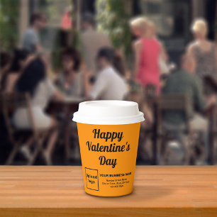 Valentine Orange Color Paper Cup Pappbecher