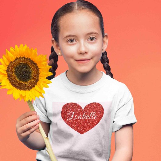 Valentine Outfit für Kinder Personalisierte Imitat T-Shirt