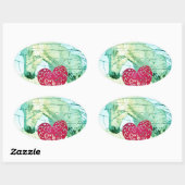 Valentine Ovaler Aufkleber (Blatt)