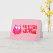 Valentine Owl Custom Karte (Gelbe Blume)