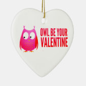Valentine Owl Custom Keramik Ornament (Rechts)