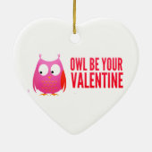 Valentine Owl Custom Keramik Ornament (Hinten)