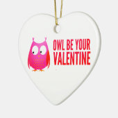 Valentine Owl Custom Keramik Ornament (Links)