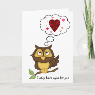 Valentine Owl-Cute Hearts Feiertagskarte