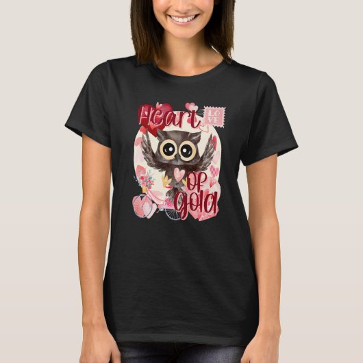 Valentine Owl Einfaches Bellinzona T-Shirt (Vorderseite)