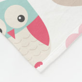 Valentine Owl Fleece Blanket (Ecke)
