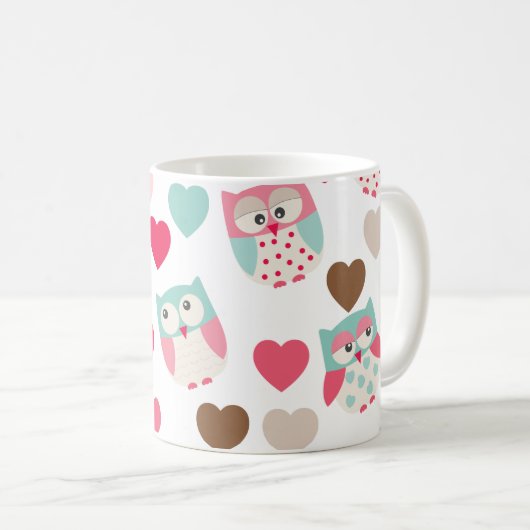 Valentine Owl Kaffeetasse (VorderseiteRechts)