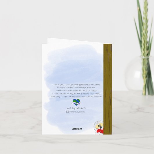 Valentine Owl Karte (Rückseite)