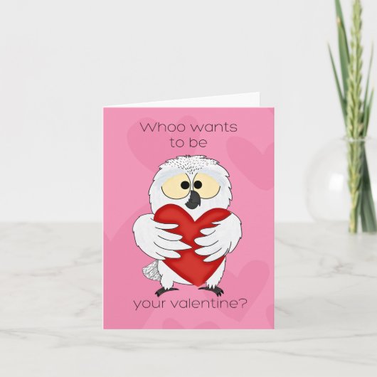 Valentine Owl Karte (Vorderseite)
