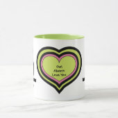 Valentine Owl Pair Tasse (Zentrum)