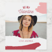 Valentine Paint Splash Weinetikett (Einzelnes Label)