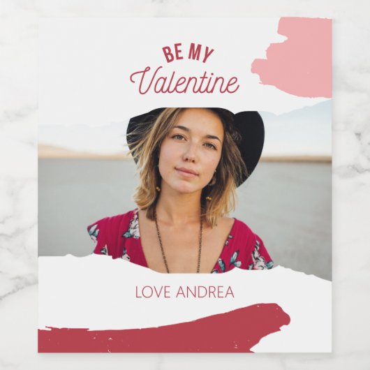 Valentine Paint Splash Weinetikett (Einzelnes Label)