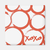 Valentine Painted XOXO Magnet (Vorne)