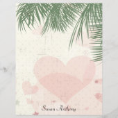 Valentine Palm Tree Romantischer Strandparadies (Vorderseite)