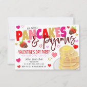 Valentine Pancakes und Pajamas Einladung (Vorderseite)