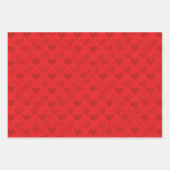 Valentine Panda Bears and Hearts 3 Design Set Geschenkpapier Set (Vorderseite 3)