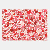 Valentine Panda Bears and Hearts 3 Design Set Geschenkpapier Set (Vorderseite 2)