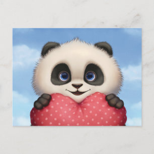 Valentine Panda Feiertagspostkarte