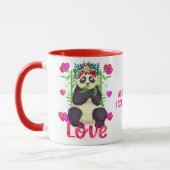 Valentine Panda Funny Gift für Ehemann Tasse (Links)