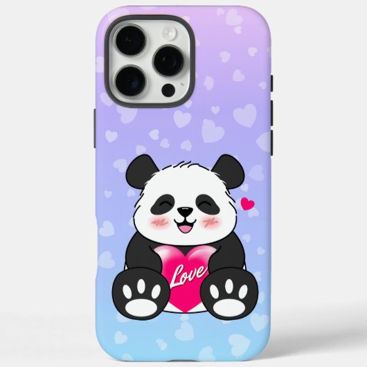 Valentine Panda in Liebe Bubblegum Case-Mate iPhone Hülle (Rückseite)