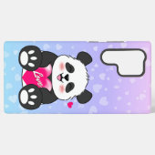 Valentine Panda in Liebe Bubblegum Samsung Galaxy Hülle (Rückseite (Horizontal))