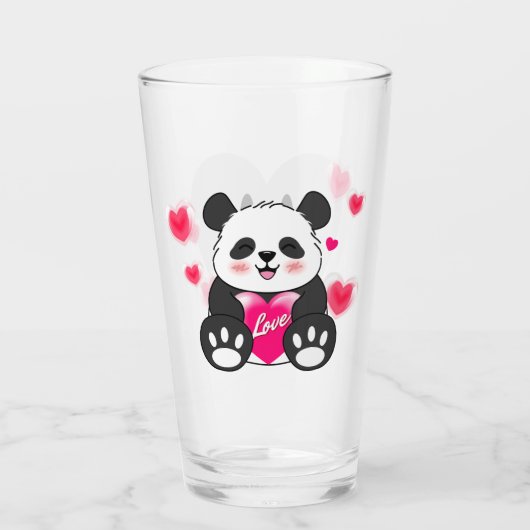 Valentine Panda in Liebe Glas (Rückseite)