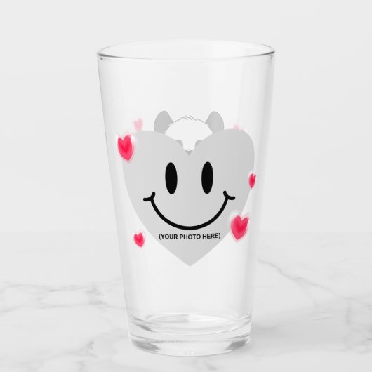 Valentine Panda in Liebe Glas (Vorderseite)