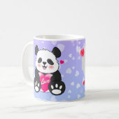 Valentine Panda in Liebe Kaffeetasse (Vorderseite Links)