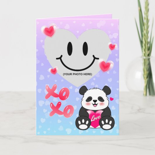 Valentine Panda in Liebe Karte (Vorderseite)